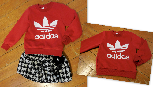 韓国子供服 Bigパロディーロゴ トレーナー赤 90 85 94cm 売買されたオークション情報 Yahooの商品情報をアーカイブ公開 オークファン Aucfan Com