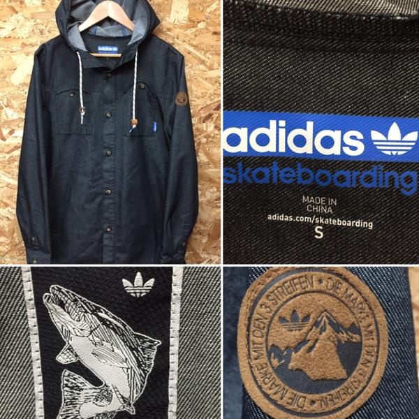 ◎美品　adidas skateboarding アディダス スケートボーディング デニムジャケット SILAS JACKET　 デニム シャツ　パーカー　サイズS