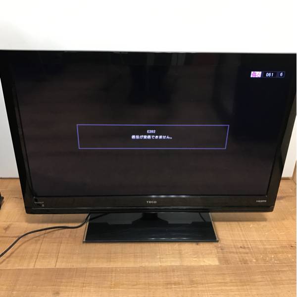 TECO 32型 液晶テレビ TA3233JT リモコン付属 ジャンク扱い(液晶