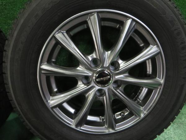 J-customアルミホイール＊スタッドレスタイヤ　4本セット WAREN W02 14インチ 5.5J +40 5/100 185/70R14 中古 ホイール