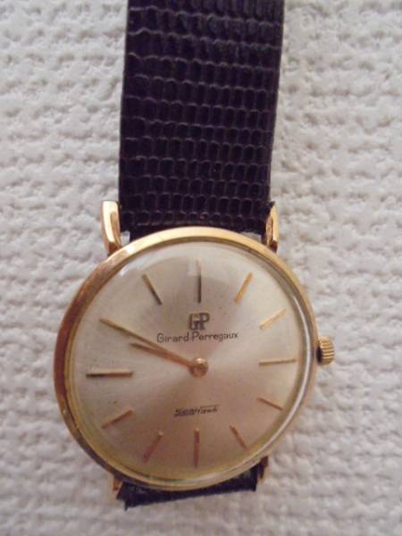 ジラール・ペルゴ　シーホーク　レア　セコンドレス２針タイプ　メンズ・手巻マニュアル腕時計
