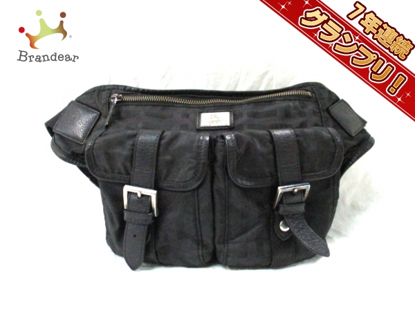 バーバリーブラックレーベル　ウエストポーチ　チェック×デニム BURBERRY BLACK バーバリー LABEL ウエストバッグ ボディバッグ