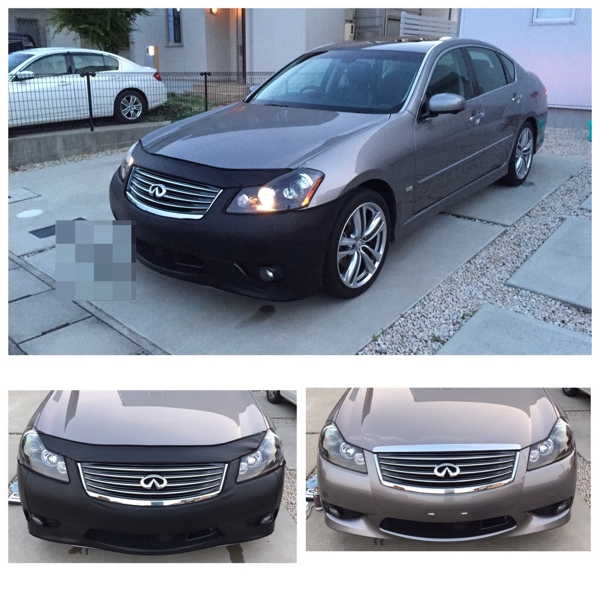 Y50 フーガ 後期 タイプS 専用 フルノーズブラ infiniti m35s m45s