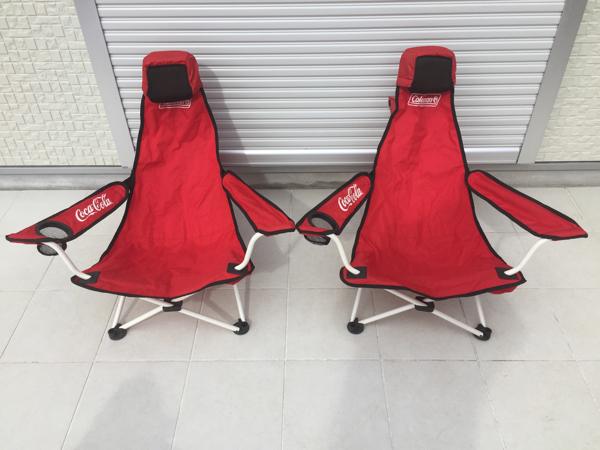 レア品 コールマン coleman コカコーラコラボ コンパクト ビーチ チェアー 2脚セット