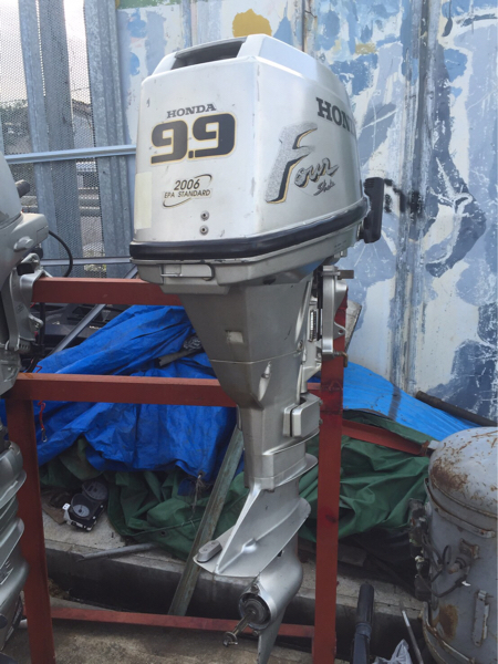 ホンダ 9.9馬力 4ストローク S足 中古 タンク ホース付き 淡水 中古 船外機