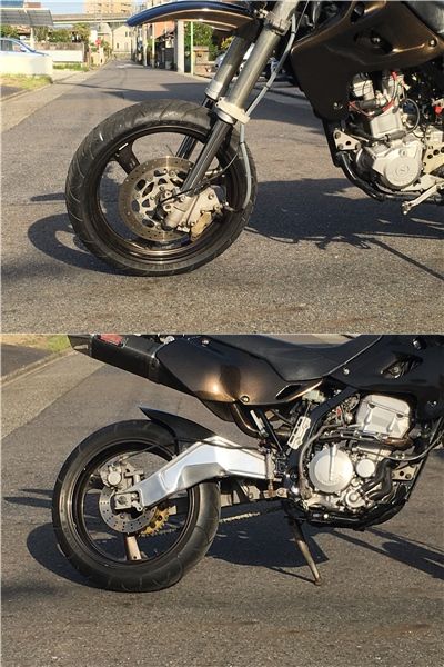 KLX250/LX250E 流用 前後 ホイール スイングアーム セット ブレンボ