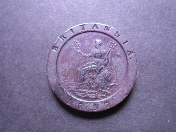イギリス 車輪銭 2ペンス銅貨 1797年 送料は一律300円 すべての商品