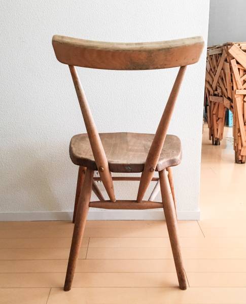 レアサイズ　Ercol スタッキングチェア 大人　マーガレットハウエル 貴重 1940年代 ERCOL スタッキングチェア 大人サイズ aalto アアルト