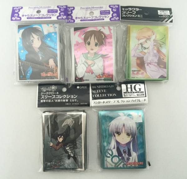 新品 キャラクタースリーブ セット♪ 化物語 けいおん エンジェル