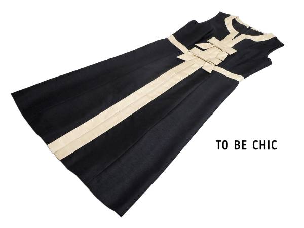 美ライン TO BE CHIC トゥービーシック エレガント リボン ワンピース 40