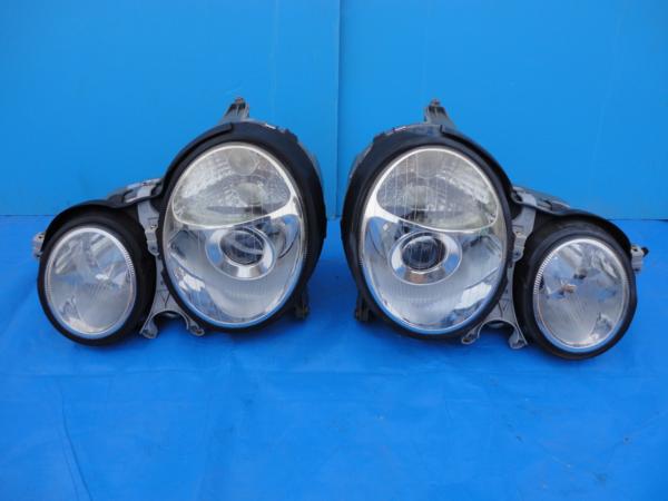 ベンツ E320 W210後期 ヘッドライト(HID ライト)ヘッドランプ 左右　バラスト付　中古