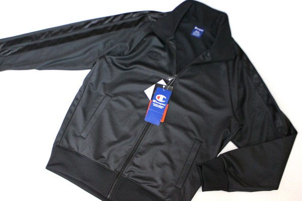 ☆CHAMPION チャンピオン メンズ 光沢 レザー調 ジャージ ジャケット 