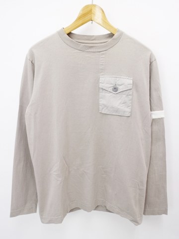 643947 マウンテンリサーチ MOUNTAIN RESEARCH 胸ポケットカットソー M グレージュ ベージュ 長袖 Tシャツ
