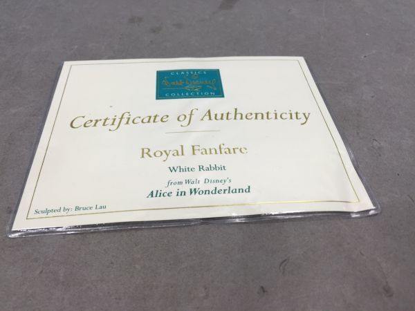 WDCC 不思議の国のアリス★  Fanfare (ホワイトラビット) 久a 411 WDCC ふしぎの国のアリス ホワイトラビット White Rabbit