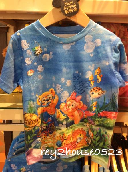 本物保証，最新作 ラスト 香港 ディズニー ダッフィー シェリーメイ シュノーケル キッズ Tシャツ S(ダッフィー)｜売買されたオークション情報、yahooの商品情報をアーカイブ公開 - オークファン ダッフィー