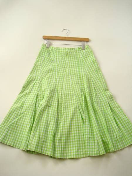 チェックフレアスカート Mサイズ tricot commedesgarcons tricot COMME des GARCONS チェック柄切り替えフレアスカート sizeS