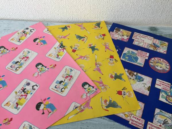 りぼん付録★ラッピング紙3枚セット　ときめきトゥナイト他 by 池野恋　本田恵子_1