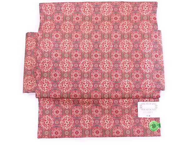 36702# q新品　龍村美術織物製　奈良裂蜀紅錦楽ぴた作り帯