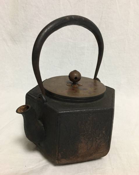 鉄瓶　骨董　茶道具　煎茶 茶道具 その1 鉄瓶 重さ1.45kg 検;中国唐物朝鮮骨董アンティーク煎茶
