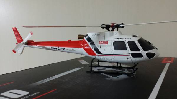 エキュレーユGSスケールヘリ エキュレイユ型スケールヘリコプター AS350フルセット すぐ飛びます