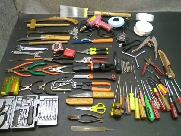 K343-100S】 □ 工具／未使用電工ナイフ 他、ドリルやペンチ、手工具 