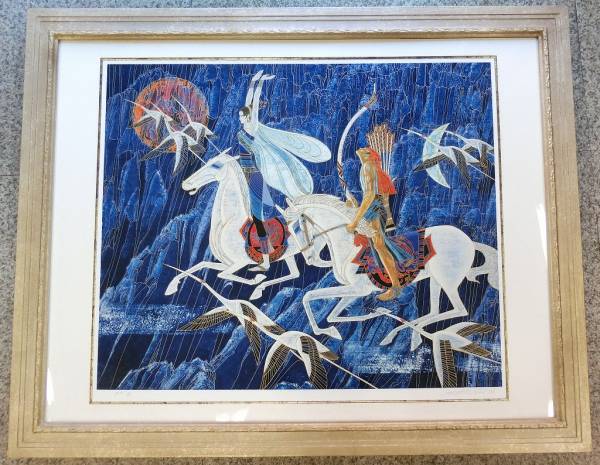 テンシャオカン（丁紹光）「天馬行空」 真作保証 123.5x99㎝ 大作 
