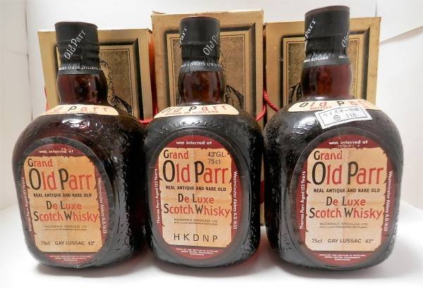 オールドパー スコッチウイスキー Old Parr De Luxe 750ml 43% 3本