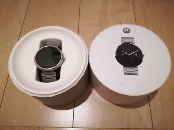 【美品】moto 360 stainless steel モトローラ 1st