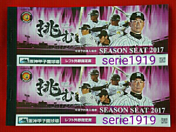 【通路側】6/16 阪神vs楽天 レフト年間指定席 予約席 甲子園 2枚連番価格 (雨天保証あり)