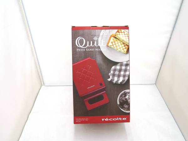 未使用品　レコルト　プレスサンドメーカー　キルト　Recolte ホットサンドメーカー　RPS-1　RED