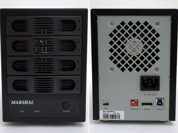 MARSHAL HDD4台外付けケースHDD TOWER 4（開封品） MARSHALHDD4台外