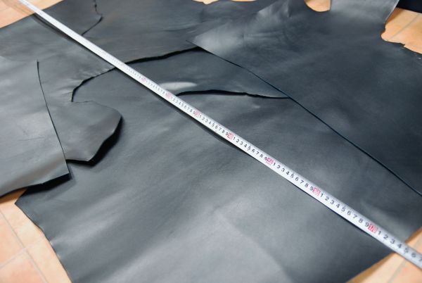 ◆セルナ◆牛革コンビヌメ/スムースネイビー大きめ5枚163ds!5845