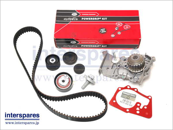 ルノー カングー 型式 KCK4M 1.6 OEM 対策 タイミングベルト キット & ルノー OES ウォーターポンプ 純正ガスケット 付 セット 送料無料