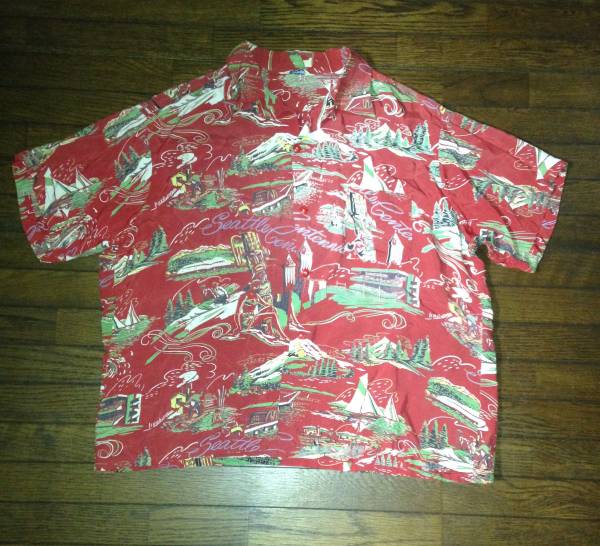 ☆ビンテージヴィンテージ 50年代製 DRIFT WOOD アロハシャツXL検カハナモク