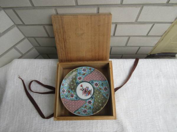 中国清朝時代 南京赤絵馬図小皿11枚 木箱付 東Y8-0109