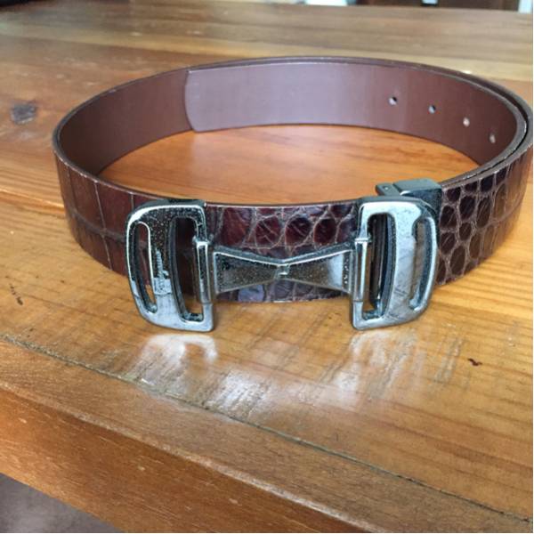 フェラガモ クロコダイル レザー ベルト メンズ