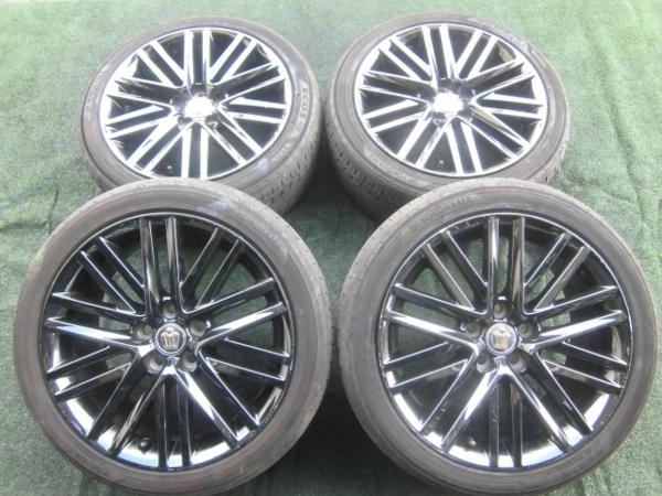 トヨタ 210系 クラウンアスリート 純正 メッキ ホイールタイヤ 4  