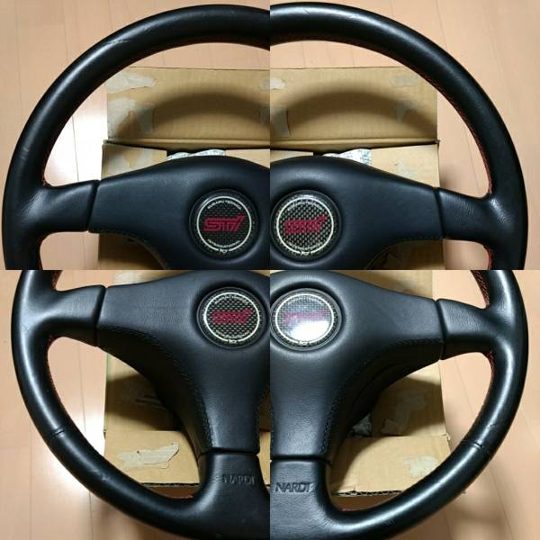 Nardi STI ステアリング GC8 純正 美品 Yahoo!オークション - スバル 純正 NARDI ナルディ レザー ステアリン
