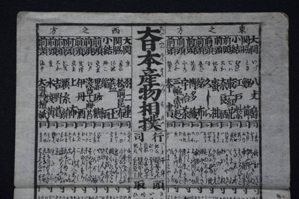古い番付表? NO.6 大日本産物相撲 江戸時代 検索用語→A360江戸 古い番付表? NO.6 大日本産物相撲 江戸時代 検索用語→A360江戸