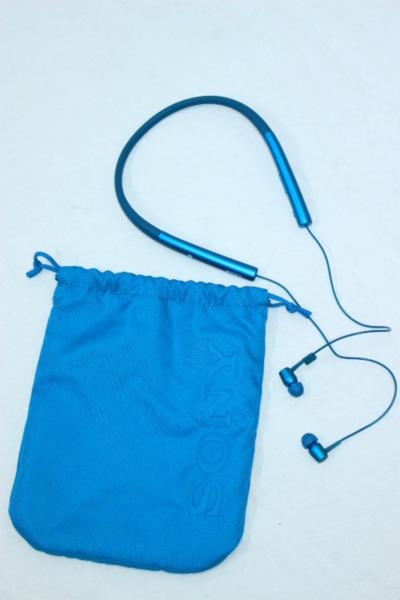 【美品】SONY ソニー ワイヤレスイヤホン h.ear in Wireless MDR-EX750BT L 専用ポーチ付き