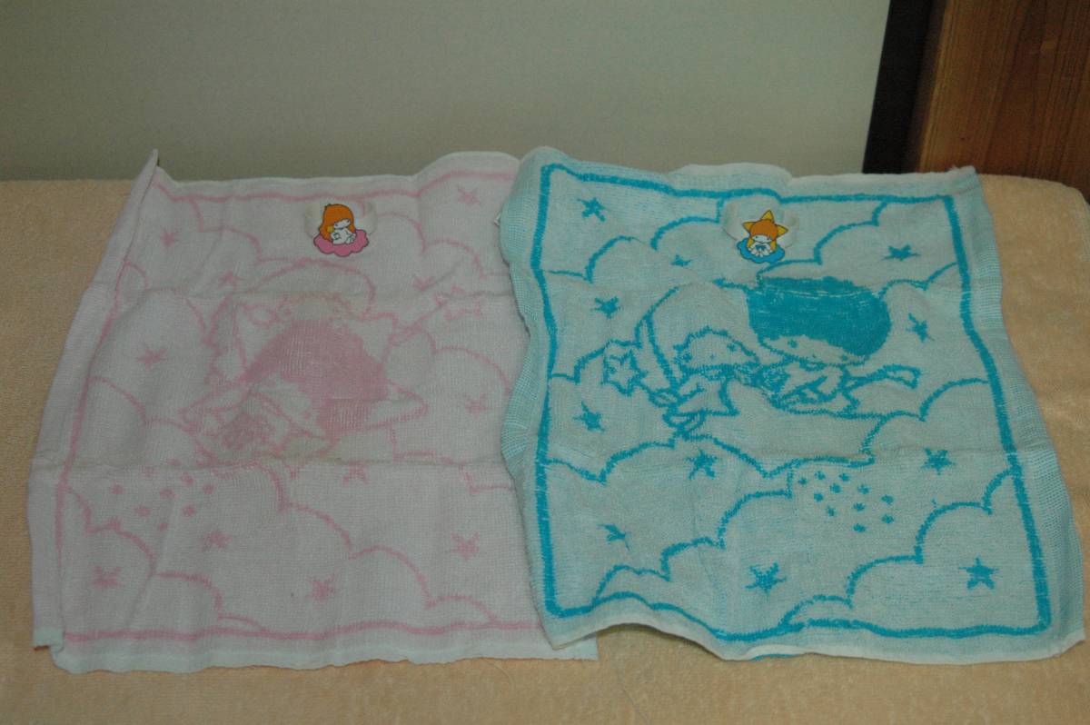 キキララ・PARTY TOWEL SET・７６年製（未使用新品）おしぼりセット・キキ＆ララ・リトルツインスターズ