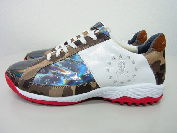 希少☆MARK&LONAマーク&ロナ Sputnik Golf Sneaker スカルロゴゴルフ