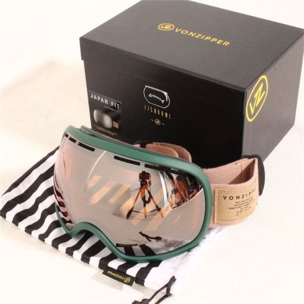 美品 16-17 VONZIPPER Fishbowl SIG ボンジッパー フィッシュボウル ジャパンフィット スノーボード ゴーグル スノボ 型落ち jgia003