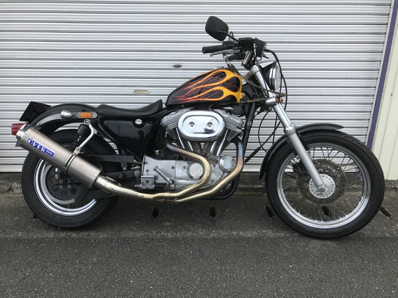 95-03 スポーツスター XL883 XL1200 XLH OVER フラー XLH883デラックスカスタム済overオーバーマフラー付(検XLH1200LNRCS
