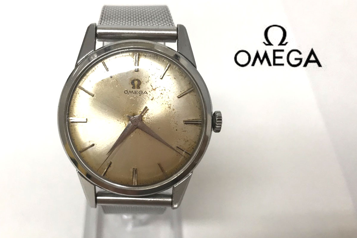 OMEGA オメガ クォーツ メンズ 紳士用 シルバー 腕時計 箱付き d