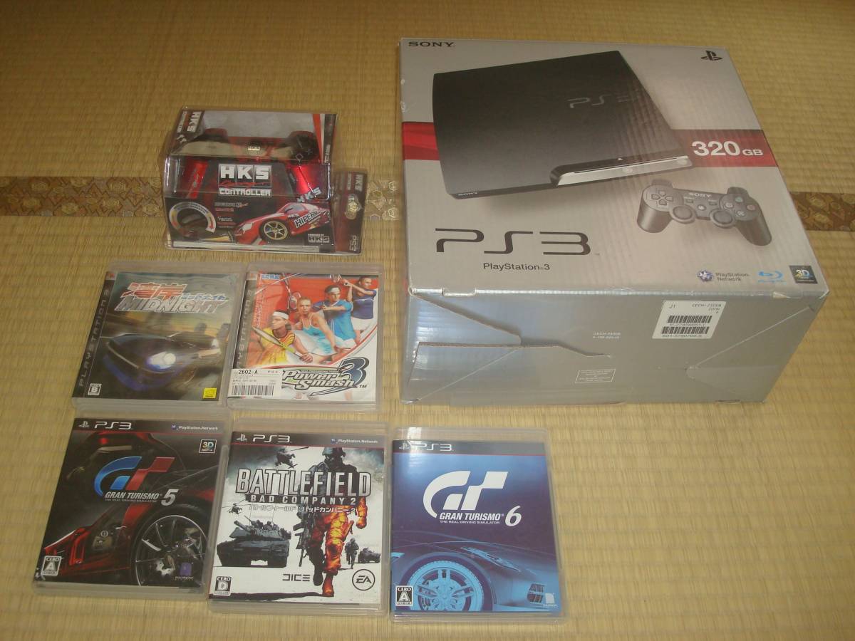 Sony PlayStation 3 本体 ソフト6本付き PS3 CECH-2500B 500GB交換済み 
