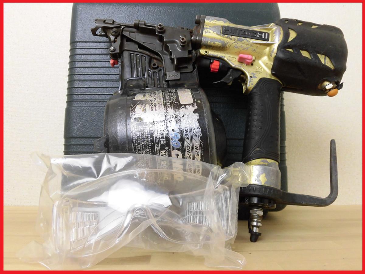 ◆ごえん堂◆USED◆HITACHI 日立 90mm 高圧 ロール 釘打機 NV90HMC
