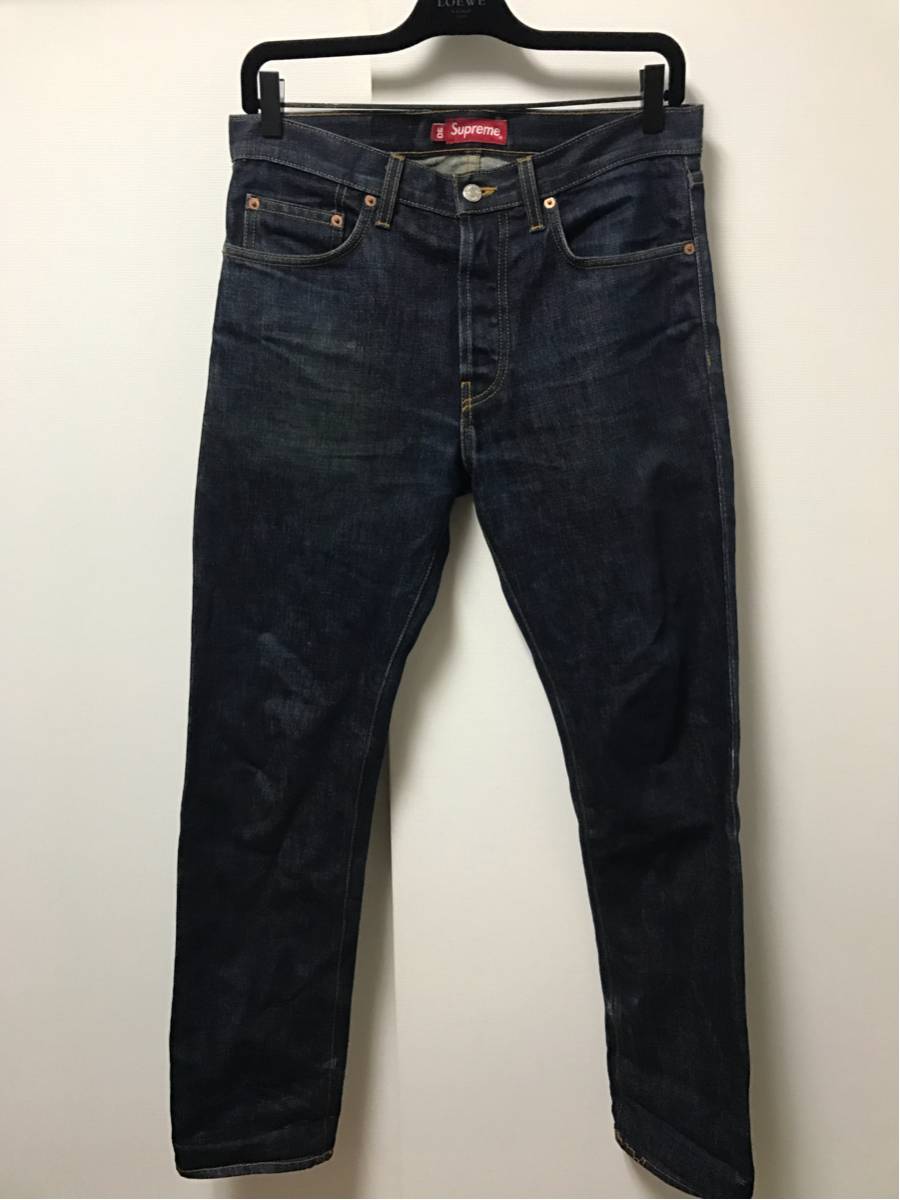 中古 Supreme シュプリーム スリム デニム パンツ 30 インディゴ denim 
