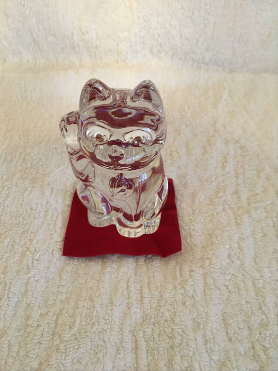 バカラ 招き猫 美品 百貨店購入正規品 バカラ招き猫 バカラ（Baccarat 