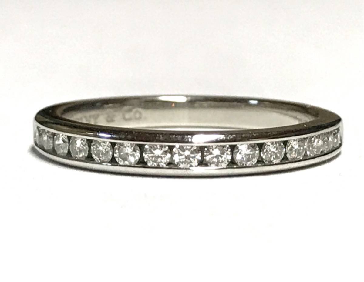 Tiffany \u0026 Co.（リング(指輪)）のフリマアイテム一覧 歳末セール☆　ティファニー チャネルセッティング バンドリング プラチナ ダイヤ Pt950 ダイヤ ハーフサークル エタニティリング 指輪